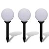 vidaXL āra lampas, 3 gab., LED, 20 cm, ar zemes mietiņiem
