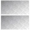 vidaXL Trepju paklājs Taisnstūra 2 pcs Sudraba 60 x 30 cm Alumīnijs