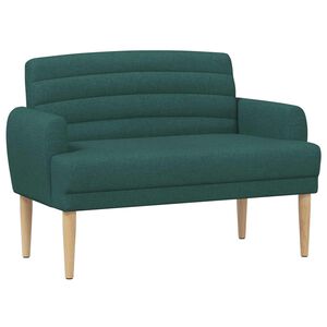 vidaXL Divvietīga mēbele ar pogu pūkām Tum&scaron;i zaļ&scaron; 116 x 67 x 80 cm