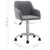 vidaXL grozāms virtuves krēsls, gai&scaron;i pelēks audums