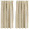 vidaXL Aptum&scaron;ojo&scaron;ie aizkari 2 pcs Krēmkrāsa 140 x 175 cm Samts