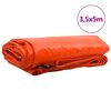 vidaXL Tarps 650g / m² Oranža 3,5 x 5 m Audekls ar PVC pārklājumu