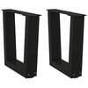 vidaXL kafijas galdiņa kājas, 2 gab., V-veida, melnas, 40x(30-31,3) cm, tērauds