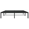 vidaXL gultas rāmis, melns metāls, 140x200 cm