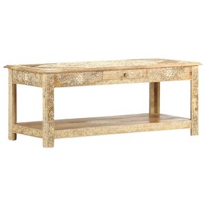 vidaXL kafijas galdiņ&scaron;, 110x50x45 cm, ar rokām krāsots mango masīvkoks