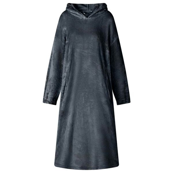 vidaXL Segas džemperis ar kapuci Tums zils s Flanelis