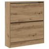 vidaXL Apavu skapis 80 x 21 x 87,5 cm Inženierijas koks Dūmaka ozols