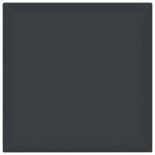 vidaXL Dārza ēdamgalds 3 pcs Antracīts Polipropilēns