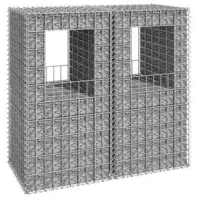 vidaXL vertikāli gabioni, 2 gab., 50x50x100 cm, dzelzs