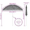 vidaXL Dārza parasols Dabiska 205 x 205 x 210 cm