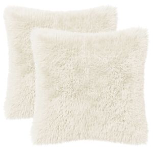 vidaXL Spilvenu pārvalks 2 pcs HEERLEN Balts 30 x 30 cm PV flīss