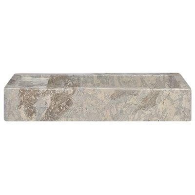 vidaXL izlietne, 58x39x10 cm, pelēks marmors