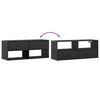 vidaXL TV skapītis, melns, 100x31x39,5 cm, inženierijas koks metāls
