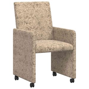 vidaXL Ēdamgalda krēsli ar ritenī&scaron;iem ar riteņiem 2 pcs Gai&scaron;i pelēka