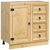 vidaXL Plakans SKI Medus Brūns 80 x 46 x 81 cm Ciets priedes koks