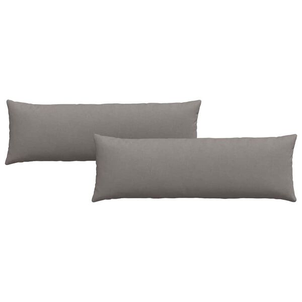 vidaXL Dīvāna spilveni 2 pcs Pelēkbrūna 120 x 40 cm audums