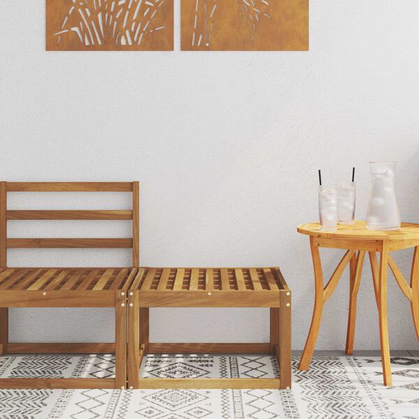 vidaXL Āra krēsls Cietā akācijas koks Dabiska 59 x 59 x 37 cm