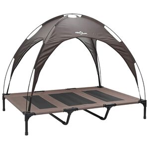 vidaXL Suņu gulta Brūna 122 x 93 x 106,5 cm Tērauds