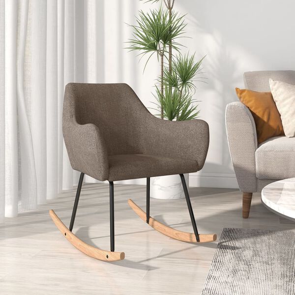 vidaXL &scaron;ūpuļkrēsls, pelēkbrūns audums