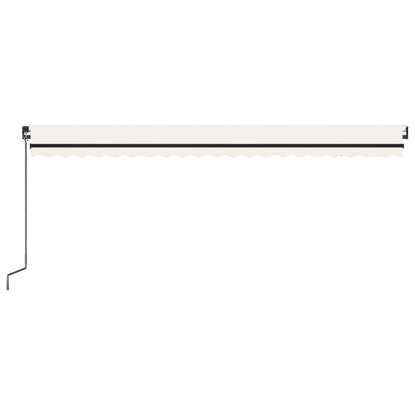 vidaXL izvelkama markīze, 500x300 cm, manuāla, krēmkrāsas