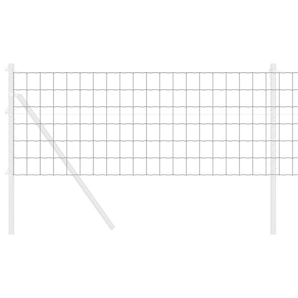 vidaXL Eiropas žogs Pelēka 0,4 x 10 m PVC pārklāts dzelzs