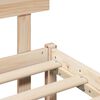 vidaXL Gultas rāmis Brūna 200 x 200 cm Priedes masīvkoks
