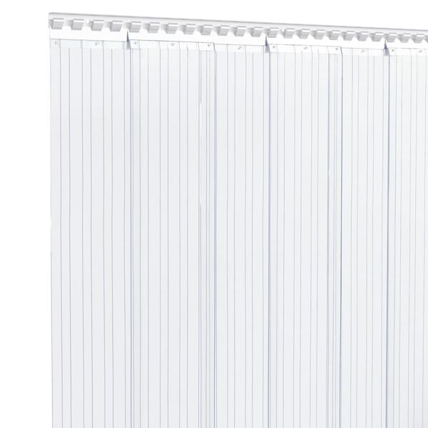 vidaXL durvju aizkars, caurspīdīgs, 200 mm x 1,6 mm, 25 m, PVC
