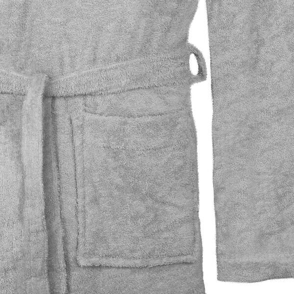 vidaXL Peldmētelis KINN Pelēka M Kokvilna