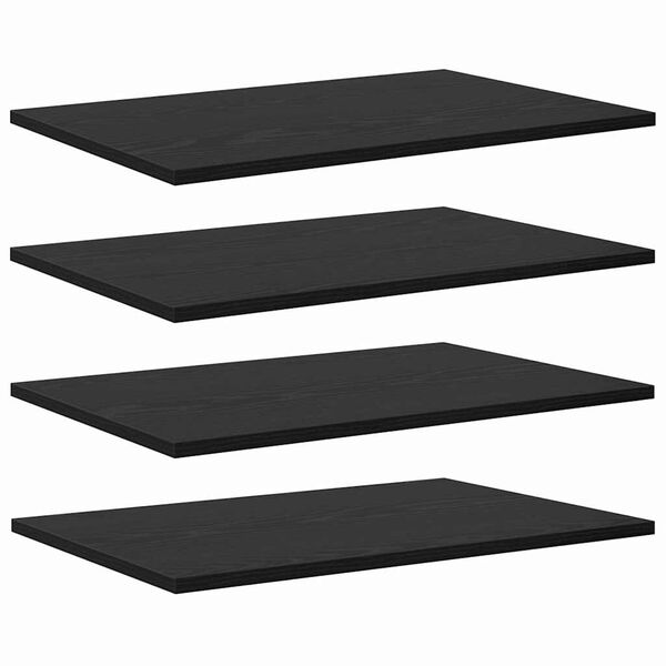 vidaXL Grāmatplaukta Paneļa 4 pcs Melns 60 x 40 x 1,5 cm