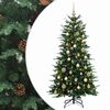 vidaXL Mākslīgā Saliekamā Ziemassvētku Egle 150 cm 150 LED Silti balts