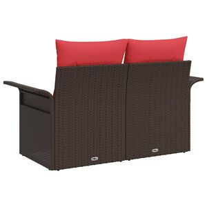 vidaXL Dārza dīvāns ar spilvenu 141 x 62 x 69 cm poliratāns