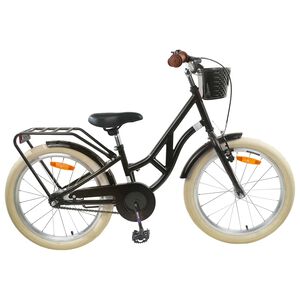 vidaXL Bērnu Velosipēds 20 Collas 6-11 gadu vecumam Melns