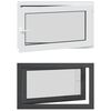 vidaXL Pagraba logs RISOR 100 x 60 cm PVC un stikls Antracīta