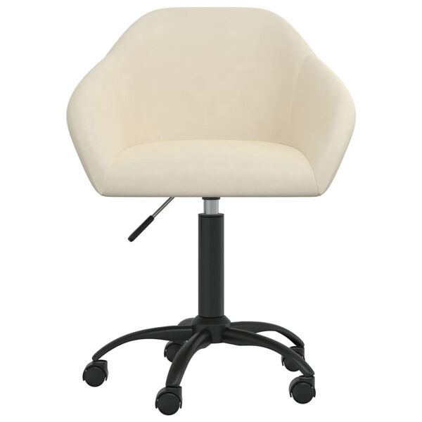 vidaXL biroja krēsls, krēmkrāsas samts