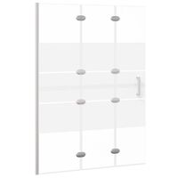 vidaXL salokāma dušas siena, ESG, 100x140 cm, balta
