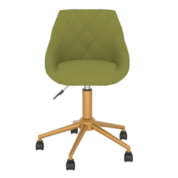 vidaXL grozāmi virtuves krēsli, 4 gab., gai&scaron;i zaļ&scaron; samts