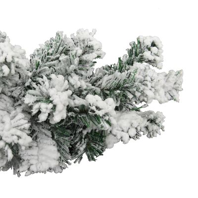 vidaXL Ziemassvētku vītne ar sniegu, zaļa, 20 m, PVC