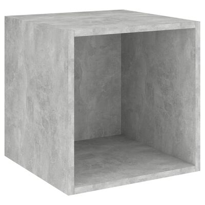 vidaXL sienas plaukti, 2 gab., betonpelēki, 37x37x37 cm, skaidu plātne