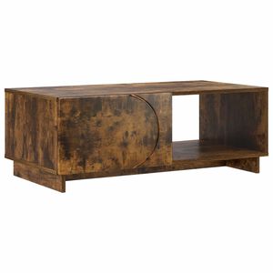vidaXL Kafijas galdiņ&scaron; Dūmots ozols 95 x 50,5 x 35 cm koksnes plātnes