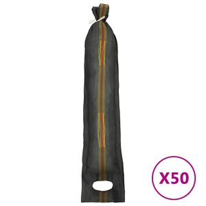 vidaXL smil&scaron;u maisi, 50 gab., tum&scaron;i zaļi, 103x25 cm, HDPE