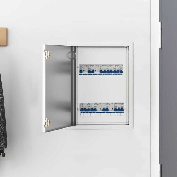 vidaXL Pieejas panelis Balts 43.5 x 33 x 3 cm Tērauds