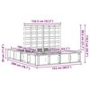 vidaXL Gultas rāmis Vaks brūns 135 x 190 cm Ciets priedes koks