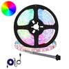 vidaXL LED stripa 12 gab. Melna un caurredzama Vara un plastmasa