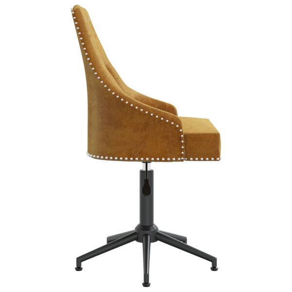 vidaXL grozāmi virtuves krēsli, 4 gab., brūns samts