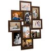 vidaXL kolāžas foto rāmis, 10x(13x18 cm) attēliem, tum&scaron;i brūns MDF