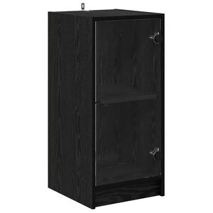 vidaXL Puse Melns ozols 35 x 37 x 76 cm Inženierijas koks