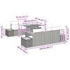 vidaXL Dārza dīvānu komplekts 7 pcs Pelēka Poliūtu rotangpalma