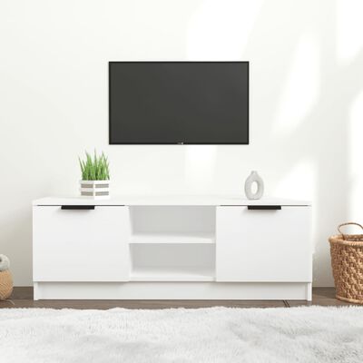 vidaXL TV skapītis, balts, 102x35x36,5 cm, inženierijas koks