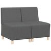 vidaXL Modulārais bezrku dīvāns 2 pcs Tum&scaron;i pelēks 55 x 74 x 82 cm