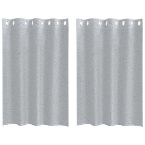 vidaXL Voile aizkaris 2 gab. Tum&scaron;i pelēks 140 x 140 cm Poliesters